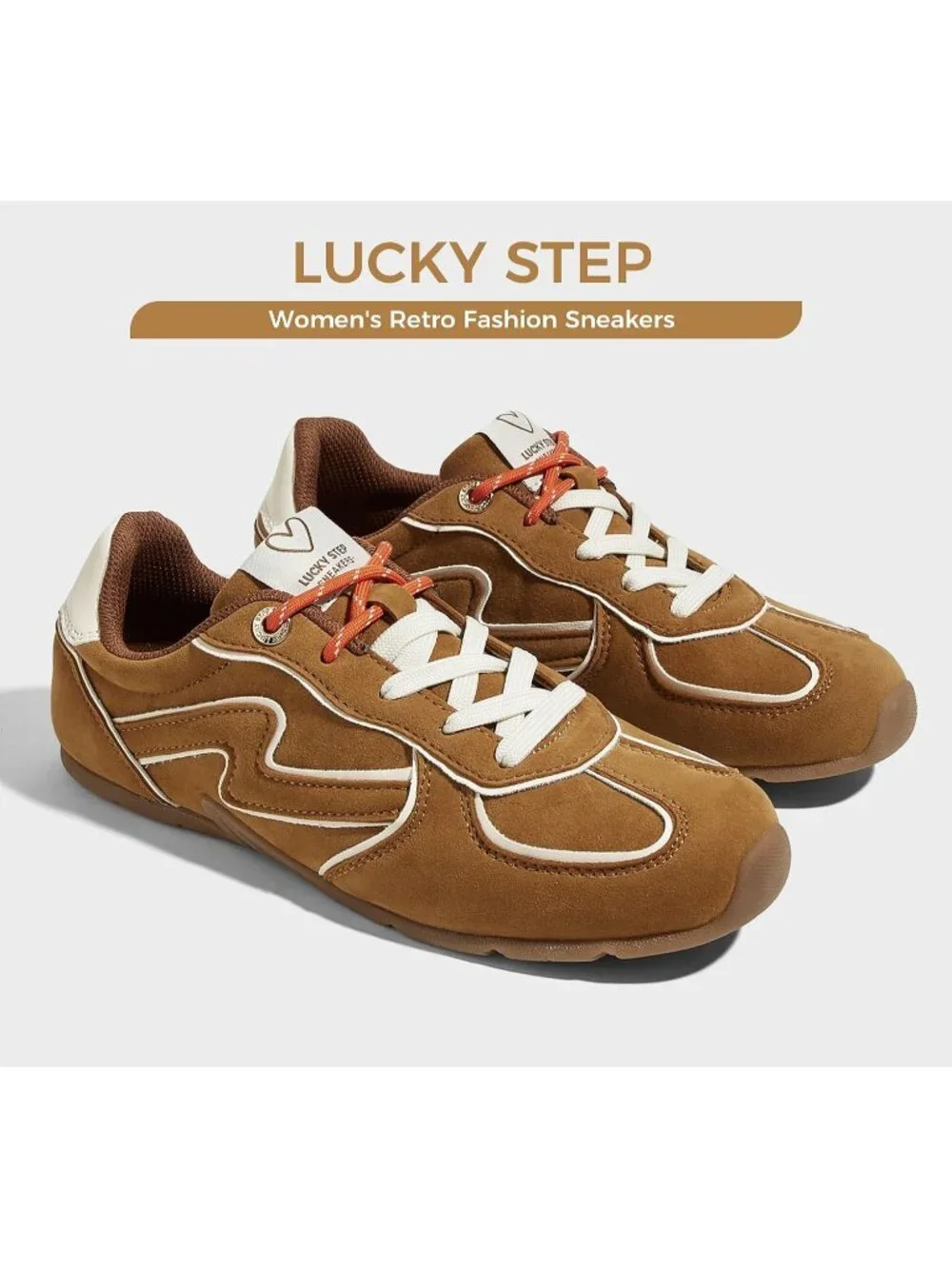 Women's Brown Retro Fashion Gym Workout Classic Thin Sole Casual Sneaker Shoes